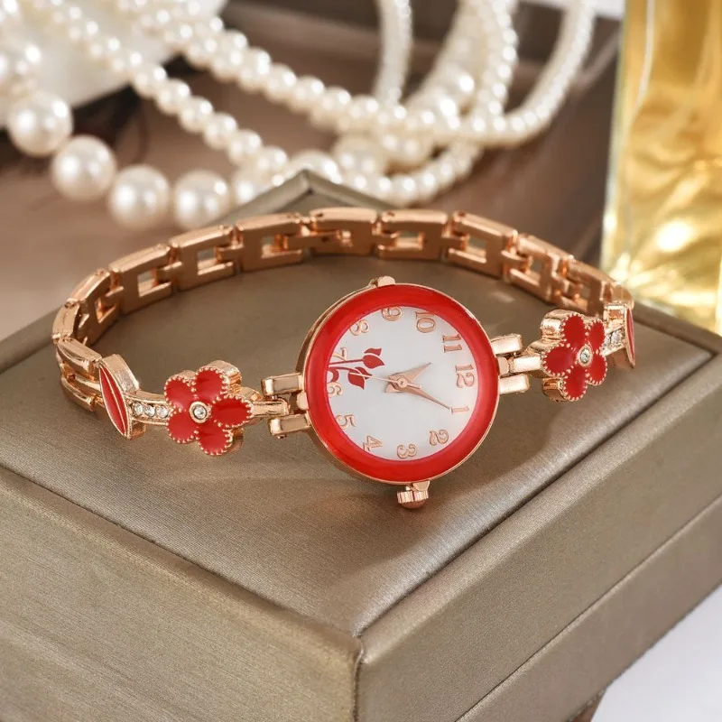 Элегантные женские часы, модный цветочный браслет с ремешком, женские кварцевые часы, наручные часы Reloj Mujer (без коробки), Relogio Feminino
Элегантные женские часы, модный цветочный браслет с ремешком, женские кварцевые часы, наручные часы Reloj Mujer (без коробки), Relogio Feminino