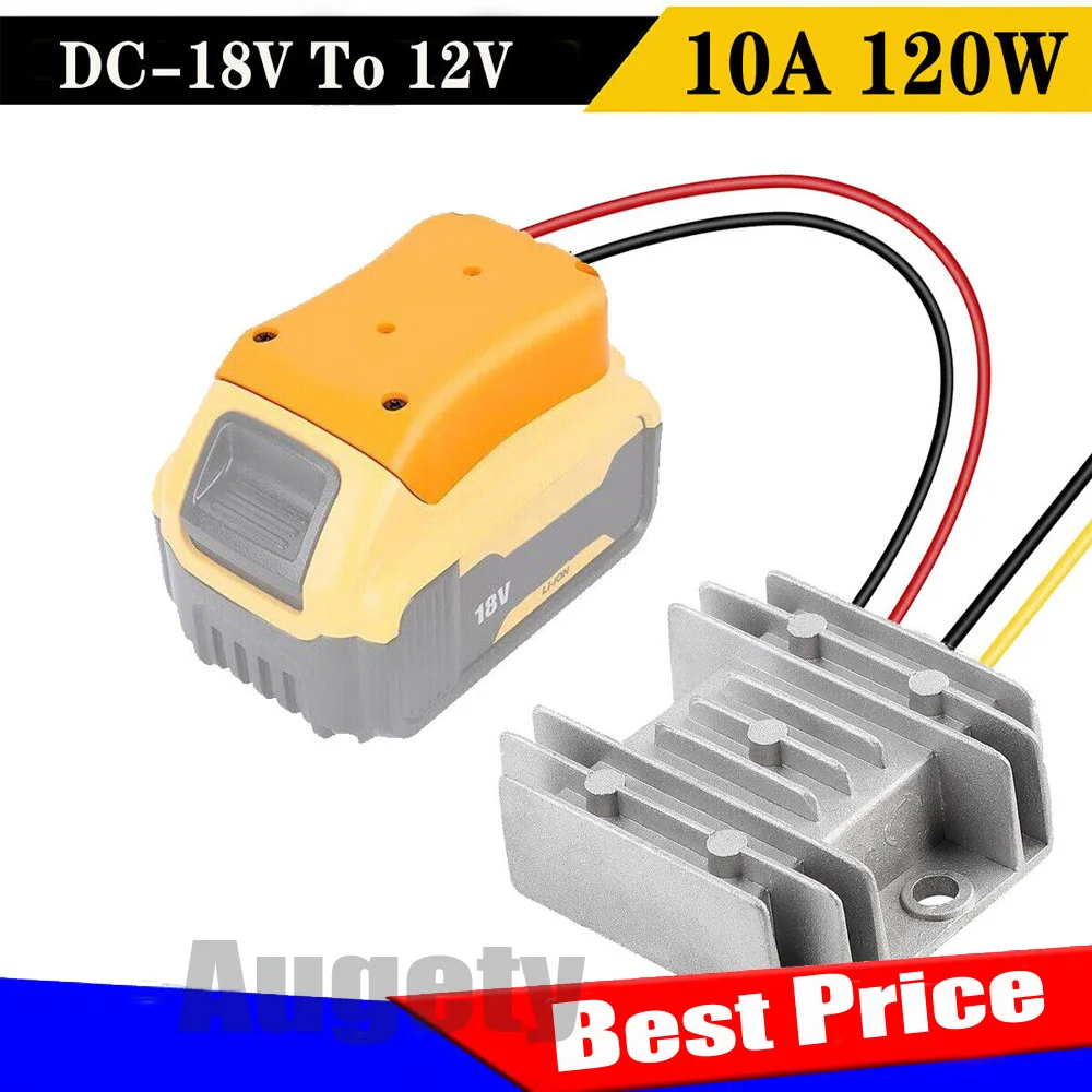 DC 20V to DC 12V Step Down Voltage Regulator 10A 120W Converter Aadpter for Dewalt 20V Li-ion Battery DIY Power Wheel Buck
DC 20V to DC 12V Step Down Voltage Regulator 10A 120W Converter Aadpter for Dewalt 20V Li-ion Battery DIY Power Wheel Buck