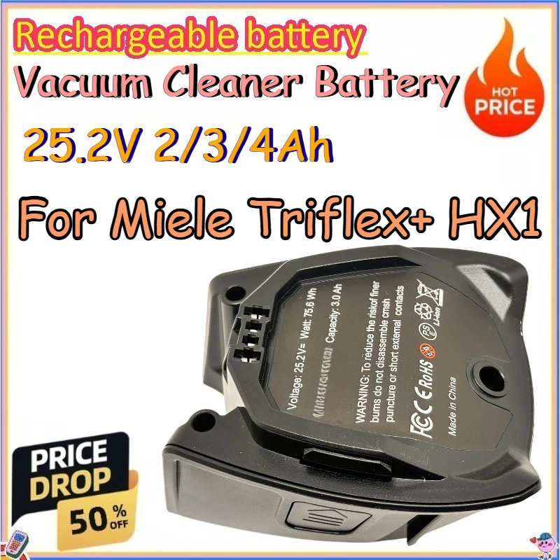 25.2V 2/3/4Ah Vacuum Cleaner Battery for Miele Triflex+ HX1 Replace The Battery of The Wireless Vacuum Cleaner
25.2V 2/3/4Ah Vacuum Cleaner Battery for Miele Triflex+ HX1 Replace The Battery of The Wireless Vacuum Cleaner