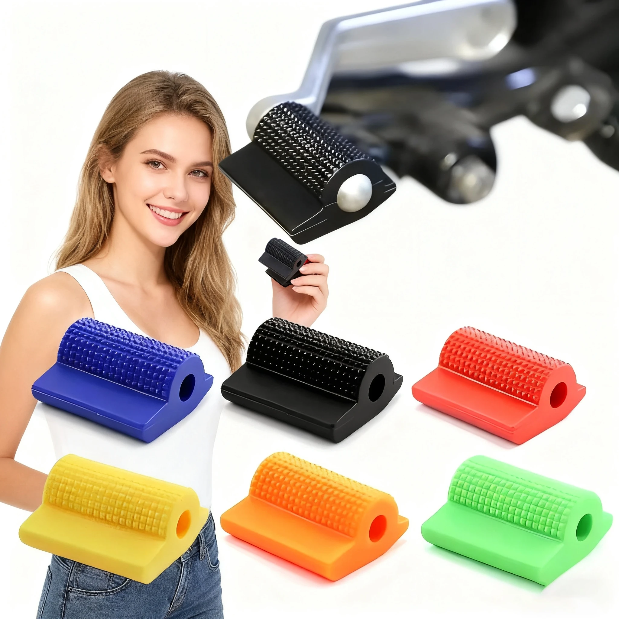 Universal Motorcycle Shift Gear Lever Pedal Rubber Cover Anti-skid Foot Peg Toe Gel Accessories for Honda Kawasaki Yamaha
Universal Motorcycle Shift Gear Lever Pedal Rubber Cover Anti-skid Foot Peg Toe Gel Accessories for Honda Kawasaki Yamaha