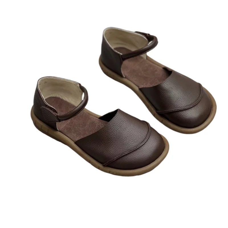 2026 Summer Leather Fashion Black Casual Sandals Ladies Soft Leather Women's Flat Shoes Retro Handmade Comfortable
2026 Summer Leather Fashion Black Casual Sandals Ladies Soft Leather Women's Flat Shoes Retro Handmade Comfortable