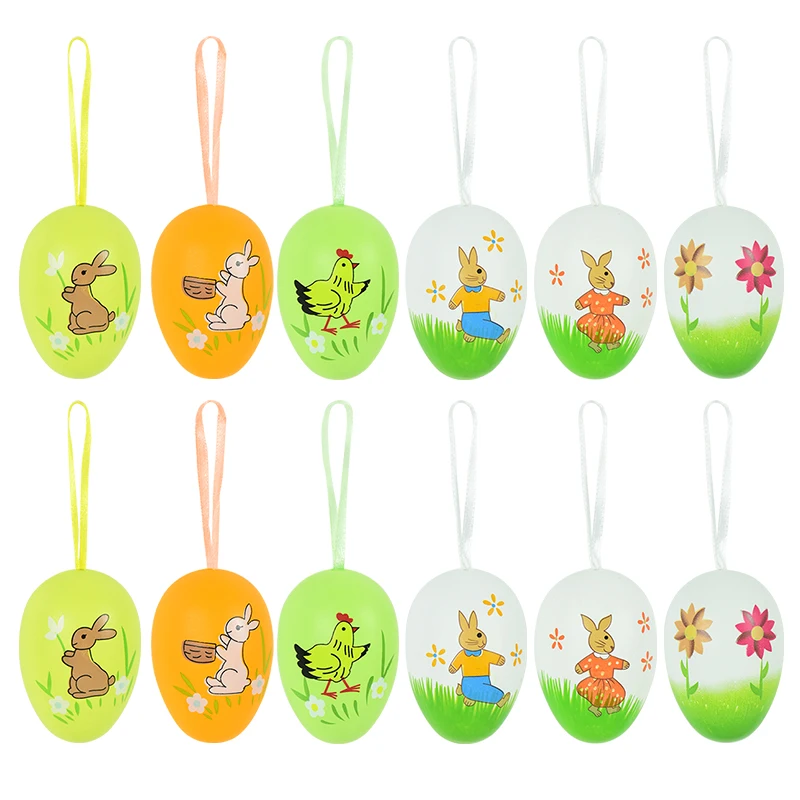 12Pcs Easter Eggs Hanging Pendant Ornaments Colorful Painting Plastic Egg DIY Craft Kids Gift Easter Decorations for Home Party
12Pcs Easter Eggs Hanging Pendant Ornaments Colorful Painting Plastic Egg DIY Craft Kids Gift Easter Decorations for Home Party