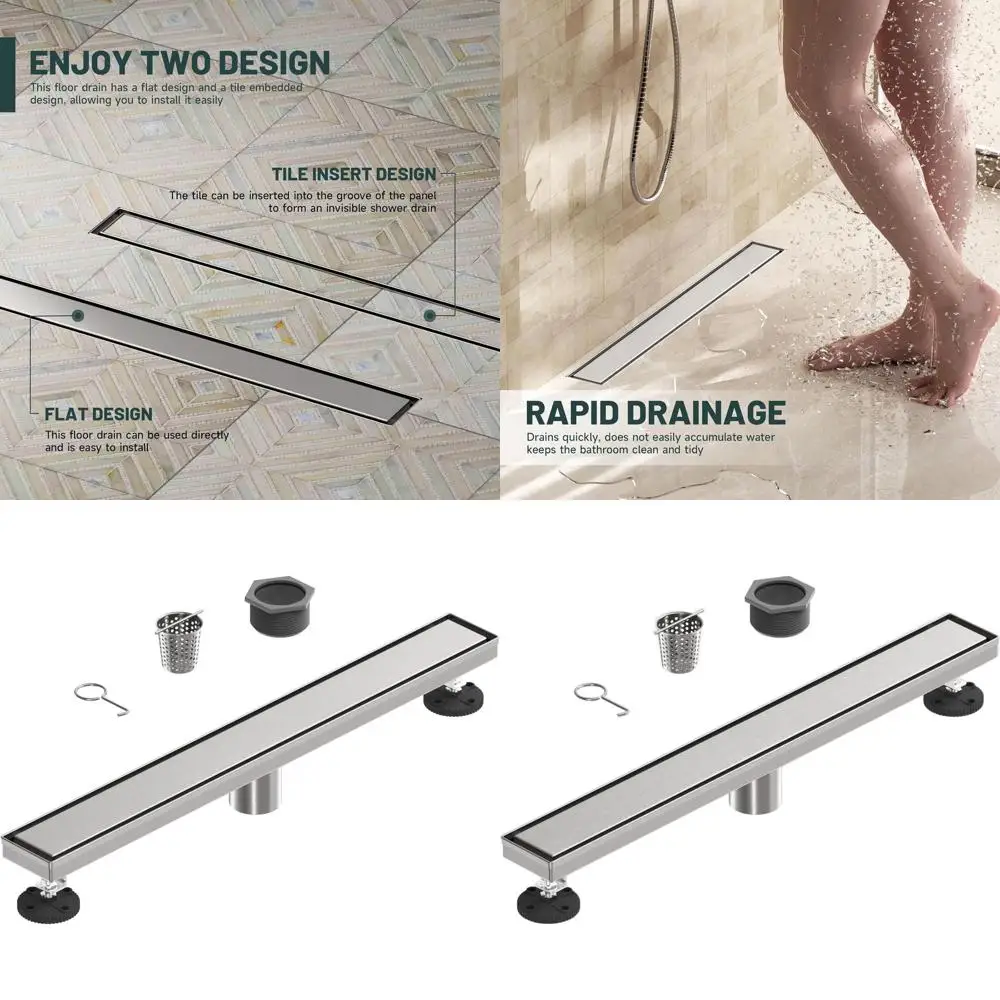 24-дюймовый линейный душевой трап из матового никеля с сеткой для сбора волос
24-дюймовый линейный душевой трап из матового никеля с сеткой для сбора волос