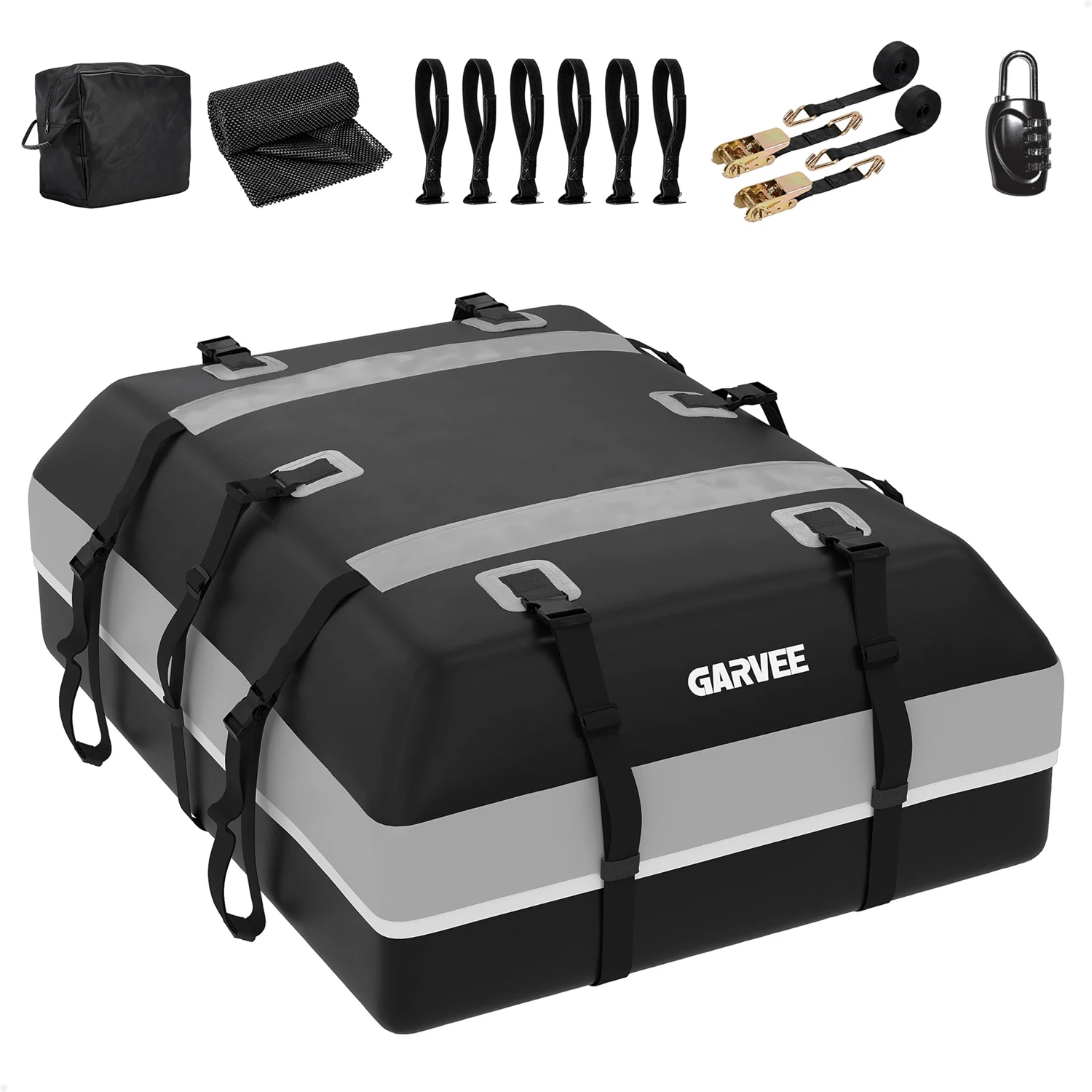 21 Cubic Feet Waterproof Car Rooftop Cargo Carrier Bag Soft Shell Roof Top Luggage Storage For SUV Sedan Truck With Lock Straps
21 Cubic Feet Waterproof Car Rooftop Cargo Carrier Bag Soft Shell Roof Top Luggage Storage For SUV Sedan Truck With Lock Straps