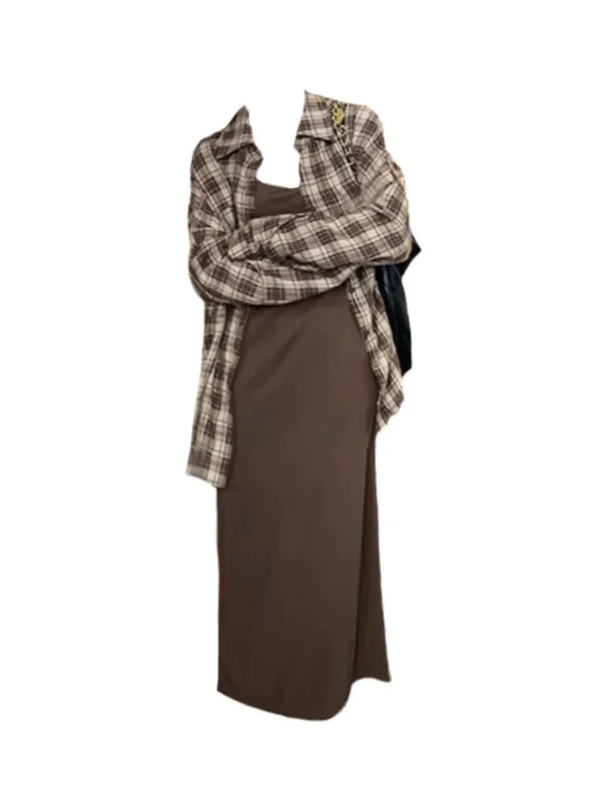 plus Size Women's Vintage Plaid Long Sve irt And Vest Dr Two Piece Set Lazy Sle Spring Faion Ensemble
plus Size Women's Vintage Plaid Long Sve irt And Vest Dr Two Piece Set Lazy Sle Spring Faion Ensemble