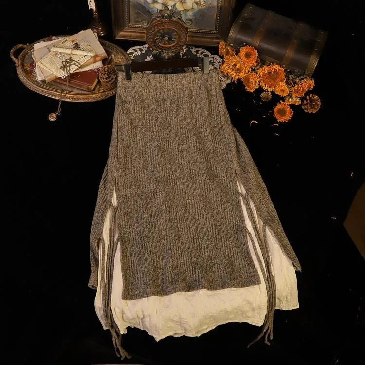 Весенняя винтажная новая вязаная юбка для женщин, юбки с высокой талией и разрезом на шнуровке Y2k, свободные средней длины в стиле гранж Faldas, сексуальные Mujer
Весенняя винтажная новая вязаная юбка для женщин, юбки с высокой талией и разрезом на шнуровке Y2k, свободные средней длины в стиле гранж Faldas, сексуальные Mujer