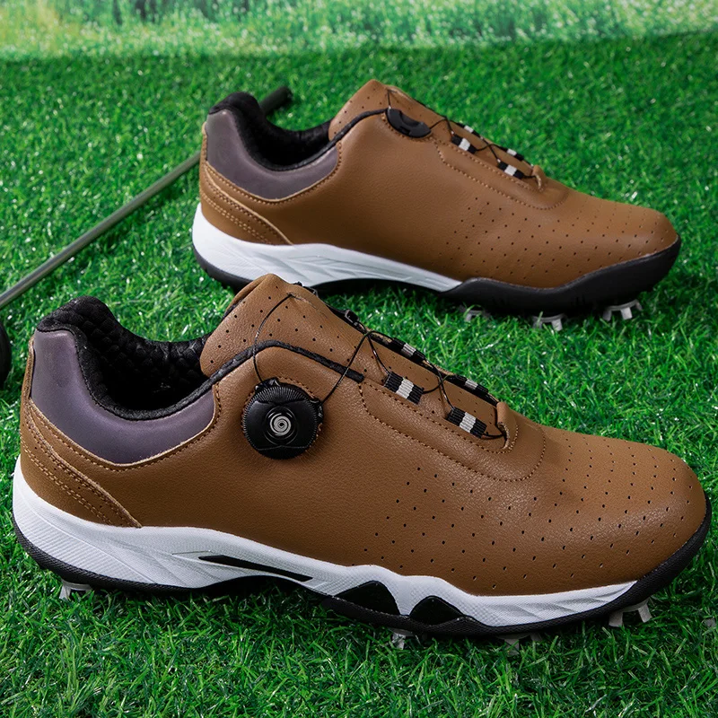 Golf sneake men's style four season outdoor breathable casual wear-resistant rotating button activity nail anti slip sports shoe
Golf sneake men's style four season outdoor breathable casual wear-resistant rotating button activity nail anti slip sports shoe
