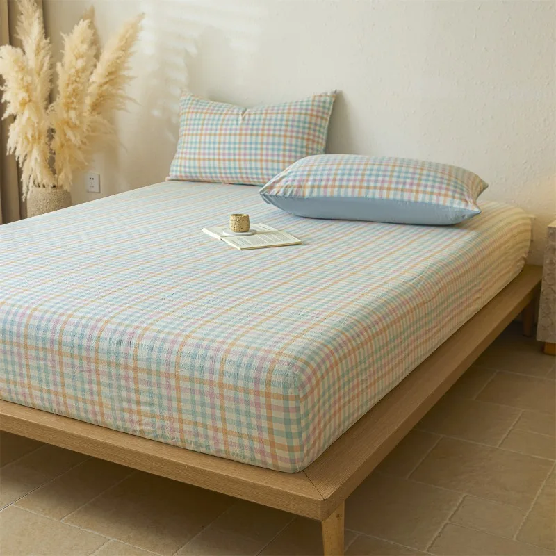 2025 new cotton washed cotton lattice series single bed hat thickened tatami non-slip bed cover single piece fitted sheet
2025 new cotton washed cotton lattice series single bed hat thickened tatami non-slip bed cover single piece fitted sheet