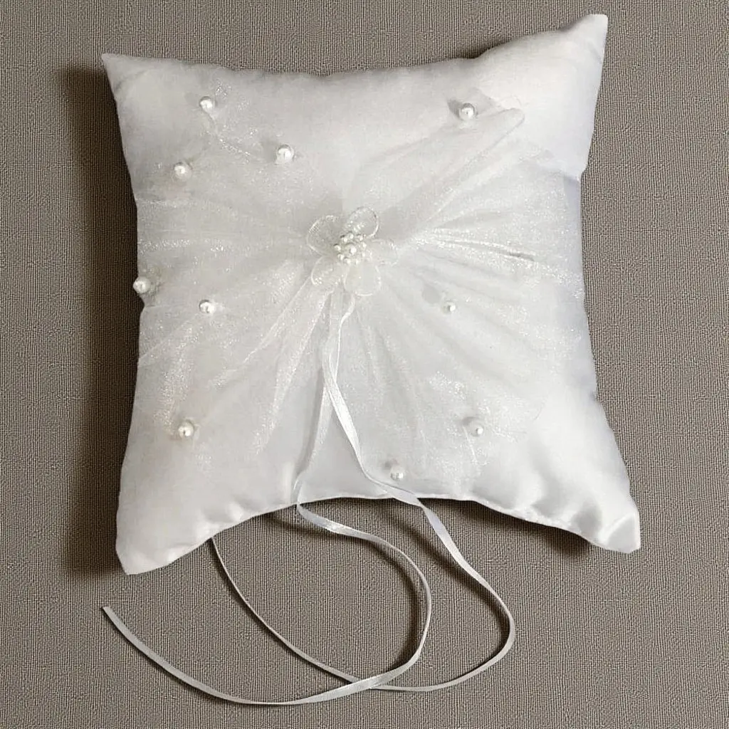 Lace Ring Pillow Wedding Ring Bearer Cushion Ivory Delicate Floral Pearl Embellished Compact Soft Touch Elegant Ceremony Decor
Lace Ring Pillow Wedding Ring Bearer Cushion Ivory Delicate Floral Pearl Embellished Compact Soft Touch Elegant Ceremony Decor