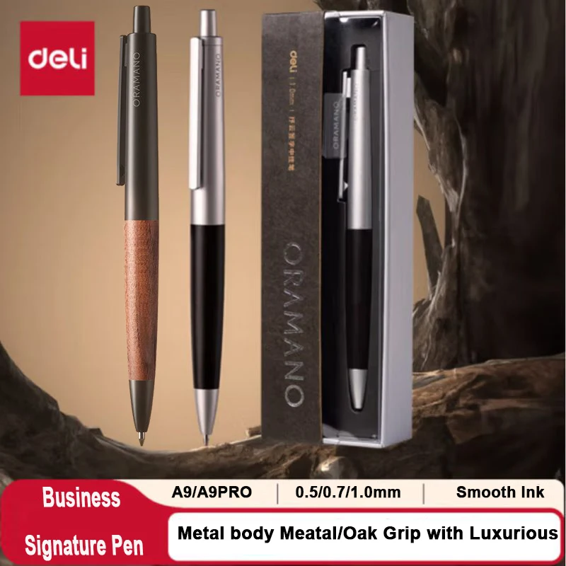 Deli Signature Pen A9/A9Pro Minimalist Rod Low Friction Non-bleeding Smooth Gel Ink for Students Business Professional Daily Use
Deli Signature Pen A9/A9Pro Minimalist Rod Low Friction Non-bleeding Smooth Gel Ink for Students Business Professional Daily Use