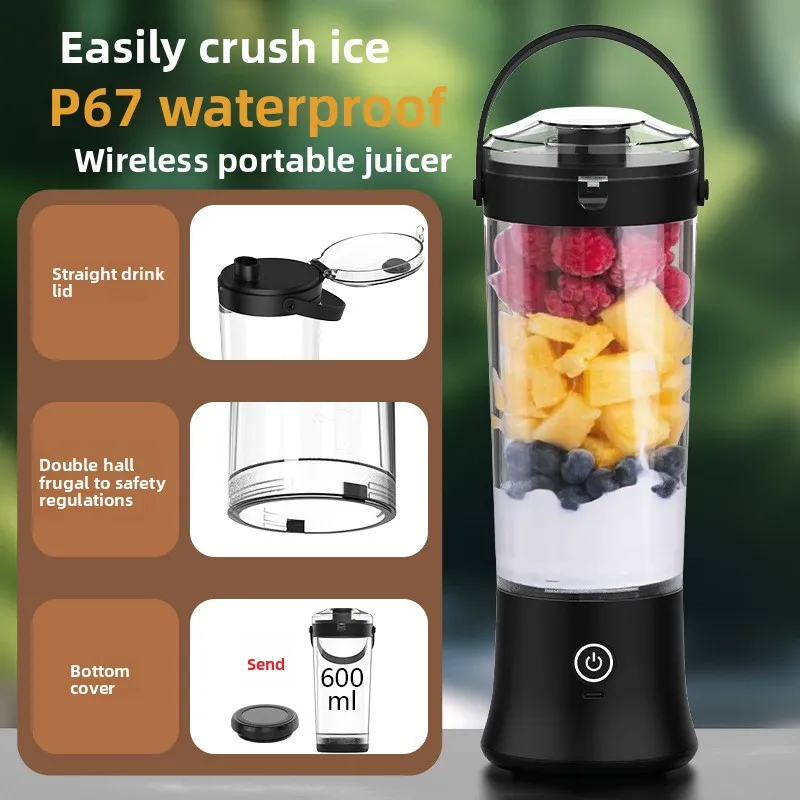 New Portable Blender Electric Juicer 500ML Fruit Mixers USB Rechargeable Smoothie Mini Blender Multifunction Juice Maker
New Portable Blender Electric Juicer 500ML Fruit Mixers USB Rechargeable Smoothie Mini Blender Multifunction Juice Maker