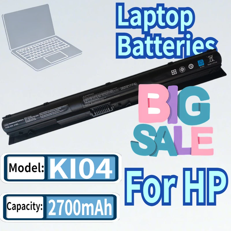 14.6V KI04 Laptop Battery for HP Pavilion 15-ab 15-an 17-g 15t-ab100 17t-g100 17t-s100 15-ab143cl 14-ab166us 17-ab220nr TPN-Q158
14.6V KI04 Laptop Battery for HP Pavilion 15-ab 15-an 17-g 15t-ab100 17t-g100 17t-s100 15-ab143cl 14-ab166us 17-ab220nr TPN-Q158
