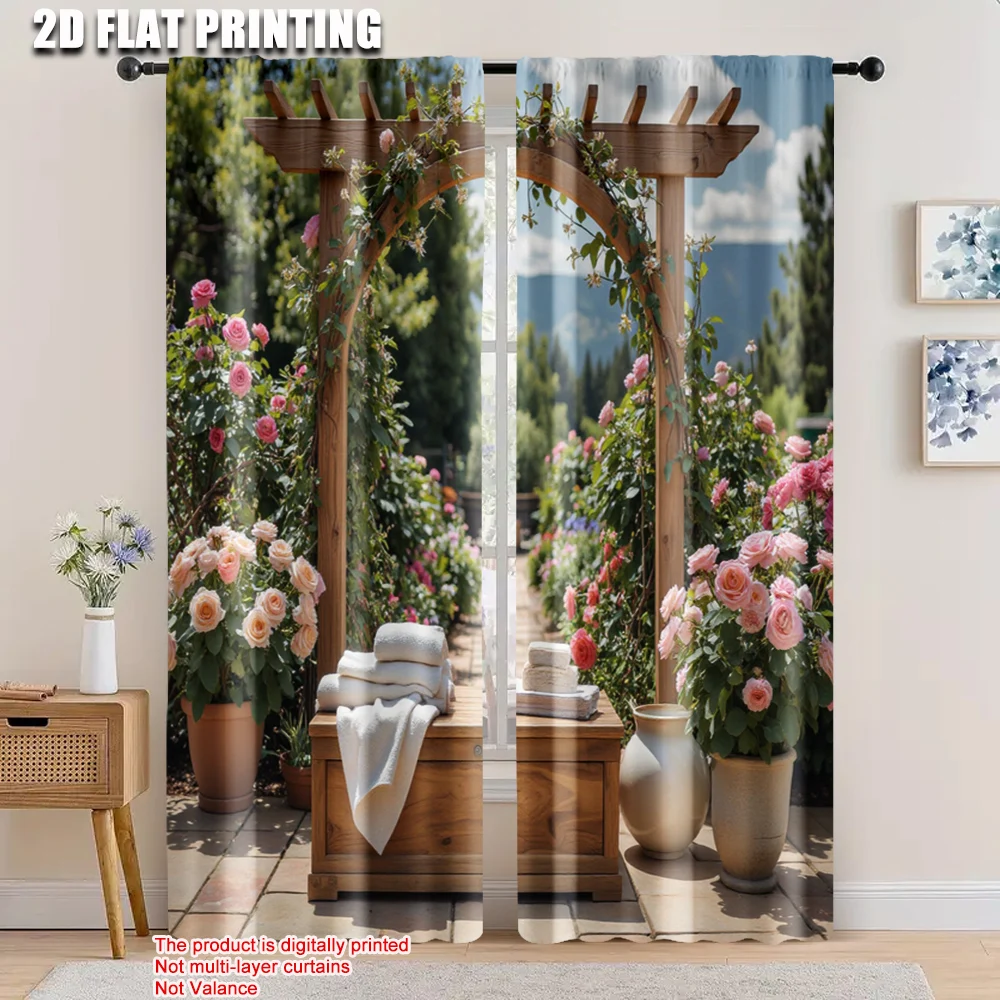 2pcs, 2D flat printing Curtain rose Garden Versatile 100% Polyester,Without Electricity Versatile Applies to Parties and
2pcs, 2D flat printing Curtain rose Garden Versatile 100% Polyester,Without Electricity Versatile Applies to Parties and