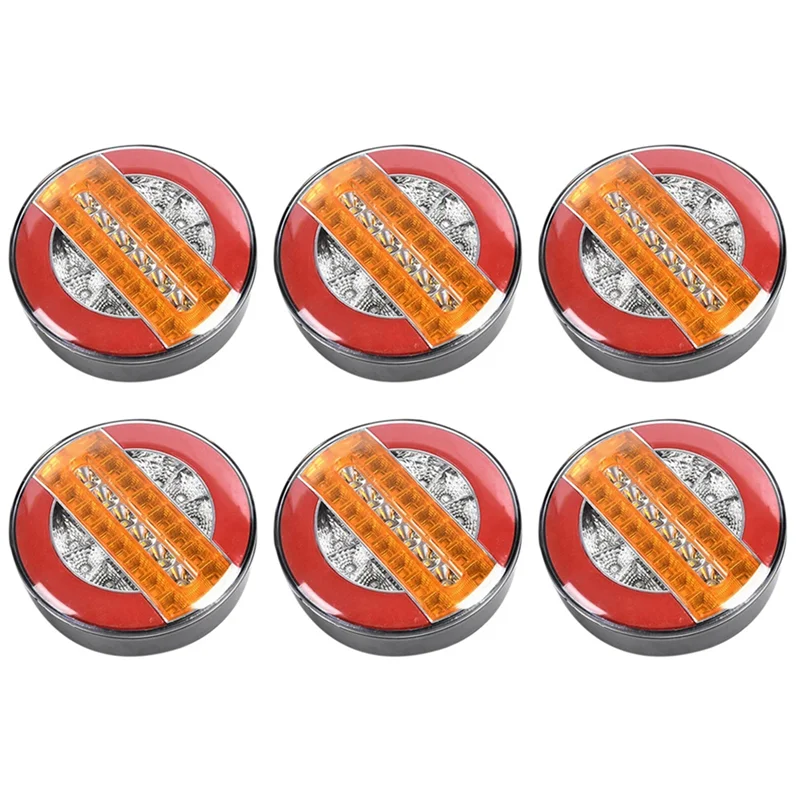 6X 4-дюймовый динамический задний фонарь для прицепа, 24 В, светодиодный стоп-сигнал для грузовиков, светодиодный круглый водяной гамбургер для автомобилей, лодок, караванов 
6X 4-дюймовый динамический задний фонарь для прицепа, 24 В, светодиодный стоп-сигнал для грузовиков, светодиодный круглый водяной гамбургер для автомобилей, лодок, караванов
