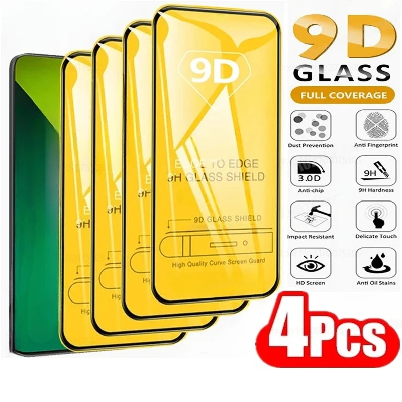 4Pcs 9D Full Cover Tempered Glass for Redmi Note 14 13 Pro Plus 12 11 Pro 14S 12S Screen Protector for Redmi 14R 13C 12C 10A 9A
4Pcs 9D Full Cover Tempered Glass for Redmi Note 14 13 Pro Plus 12 11 Pro 14S 12S Screen Protector for Redmi 14R 13C 12C 10A 9A