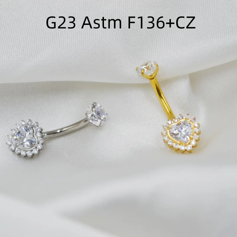 10PCS Body Jewelry-G23 Titanium Astm F136 CZ Navel Belly Button Body Piercing 14G Navel Curve Barbells Belly Rings New
10PCS Body Jewelry-G23 Titanium Astm F136 CZ Navel Belly Button Body Piercing 14G Navel Curve Barbells Belly Rings New