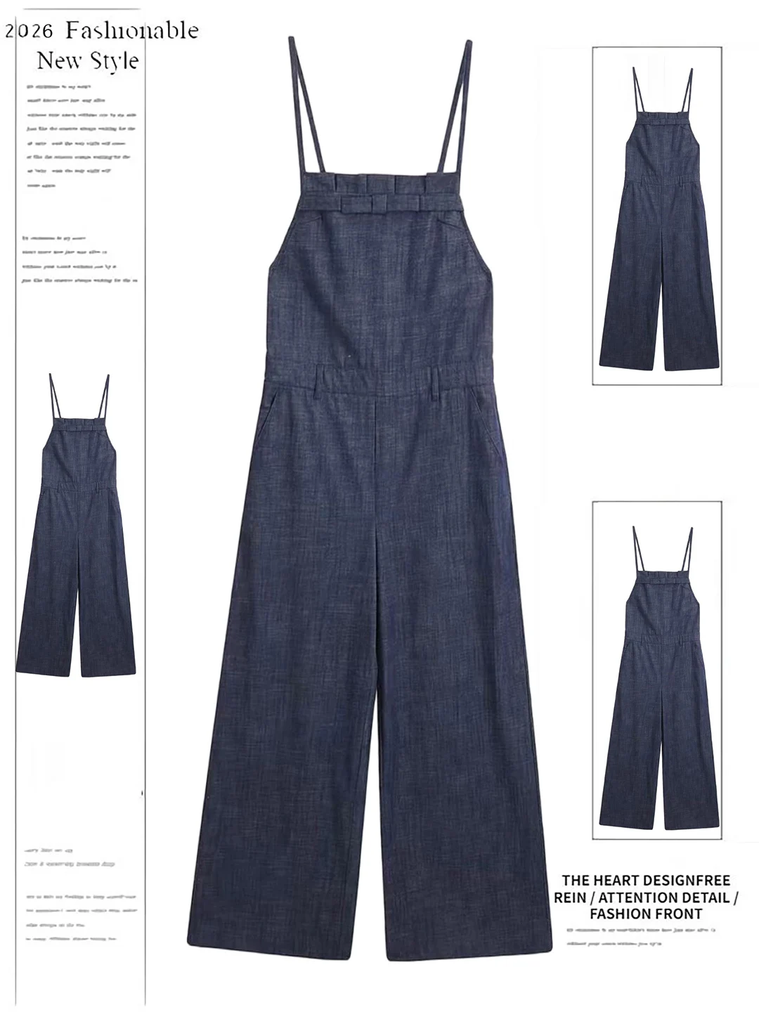 Retro American Heavy Duty Original Jeans Overalls Women Summer 2026 New Knot Pleated Loose Fit Denim Overalls
Retro American Heavy Duty Original Jeans Overalls Women Summer 2026 New Knot Pleated Loose Fit Denim Overalls