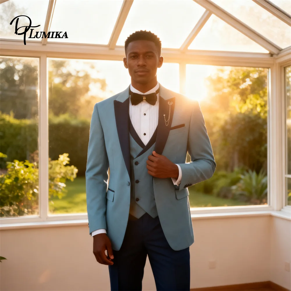 DTLumika Blue Three Pieces Suit Set Men Plus Size Formal Business Suits Jacket Vest Pants Set, Actual Picture High End Mens Suit
DTLumika Blue Three Pieces Suit Set Men Plus Size Formal Business Suits Jacket Vest Pants Set, Actual Picture High End Mens Suit