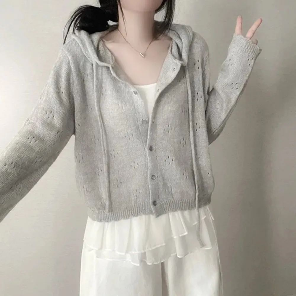 Women's Loose Long Sleeve Knitted Sweater Sweet Gentle Lazy Style Versatile Hollow out Cardigan Top Korean Version Chic
Women's Loose Long Sleeve Knitted Sweater Sweet Gentle Lazy Style Versatile Hollow out Cardigan Top Korean Version Chic