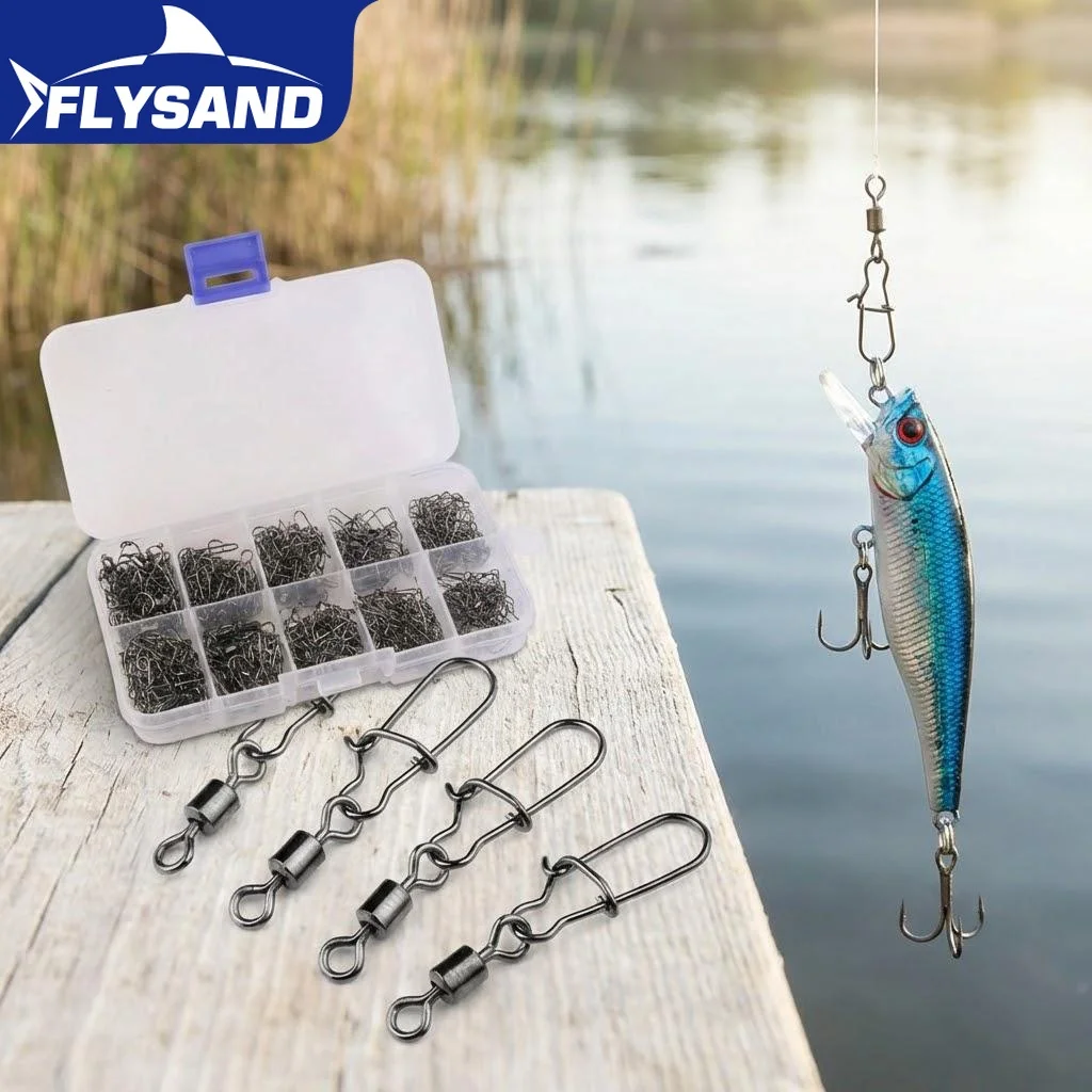 210PCS Fishing Swivels with Coastlock 26lb to 66lb High Strength Rolling Swivels Fishing Accessories for Anglers
210PCS Fishing Swivels with Coastlock 26lb to 66lb High Strength Rolling Swivels Fishing Accessories for Anglers