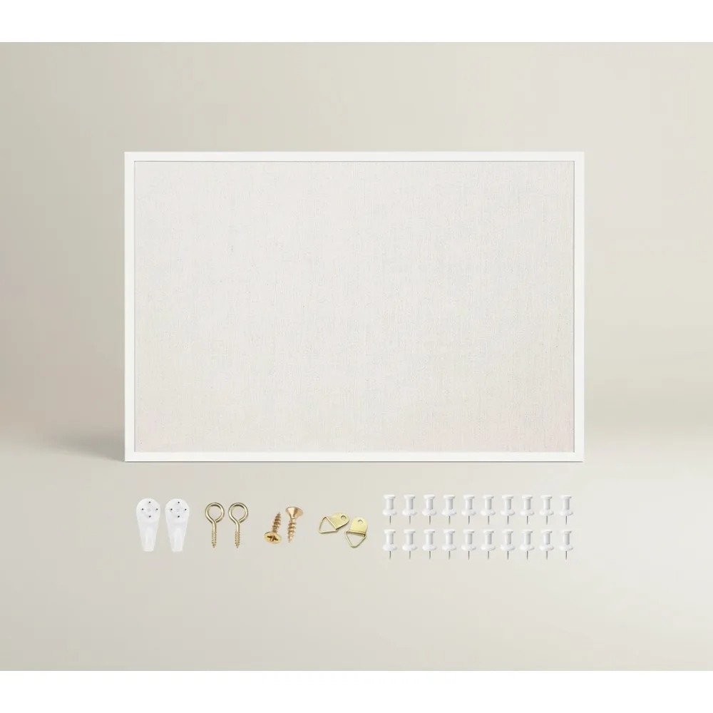 Пробковая доска в белой рамке 24x36 дюймов, льняная доска объявлений для декора домашнего офиса
Пробковая доска в белой рамке 24x36 дюймов, льняная доска объявлений для декора домашнего офиса