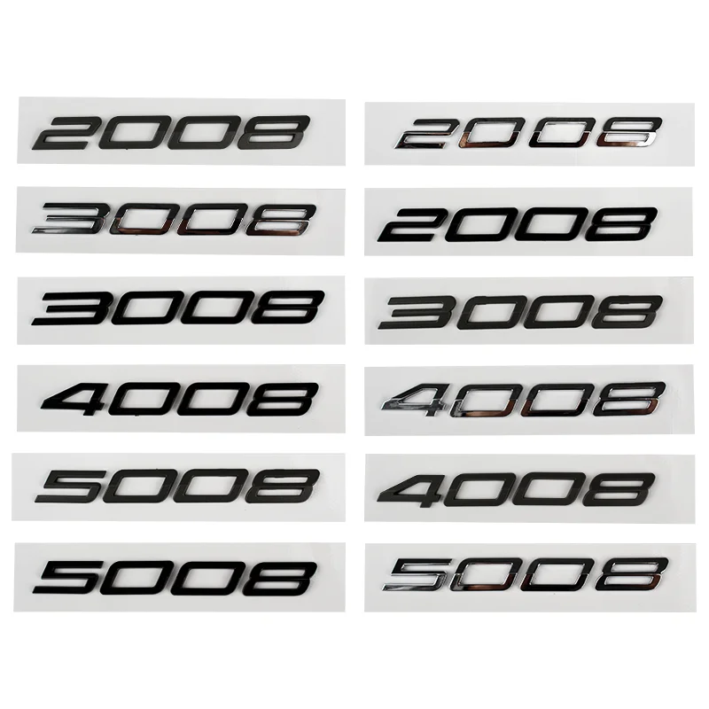 3D Letters Car Emblem Rear Trunk Sticker Badge for Peugeot 2008 3008 4008 5008 2023 2024 2025 Sticker Accessories
3D Letters Car Emblem Rear Trunk Sticker Badge for Peugeot 2008 3008 4008 5008 2023 2024 2025 Sticker Accessories