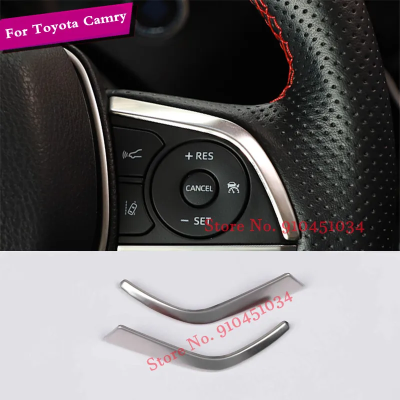 For Toyota Camry XV70 2017 2018 2019 Stainless Steel Steering Wheel Button Trim Interior Accessories 2pcs
For Toyota Camry XV70 2017 2018 2019 Stainless Steel Steering Wheel Button Trim Interior Accessories 2pcs