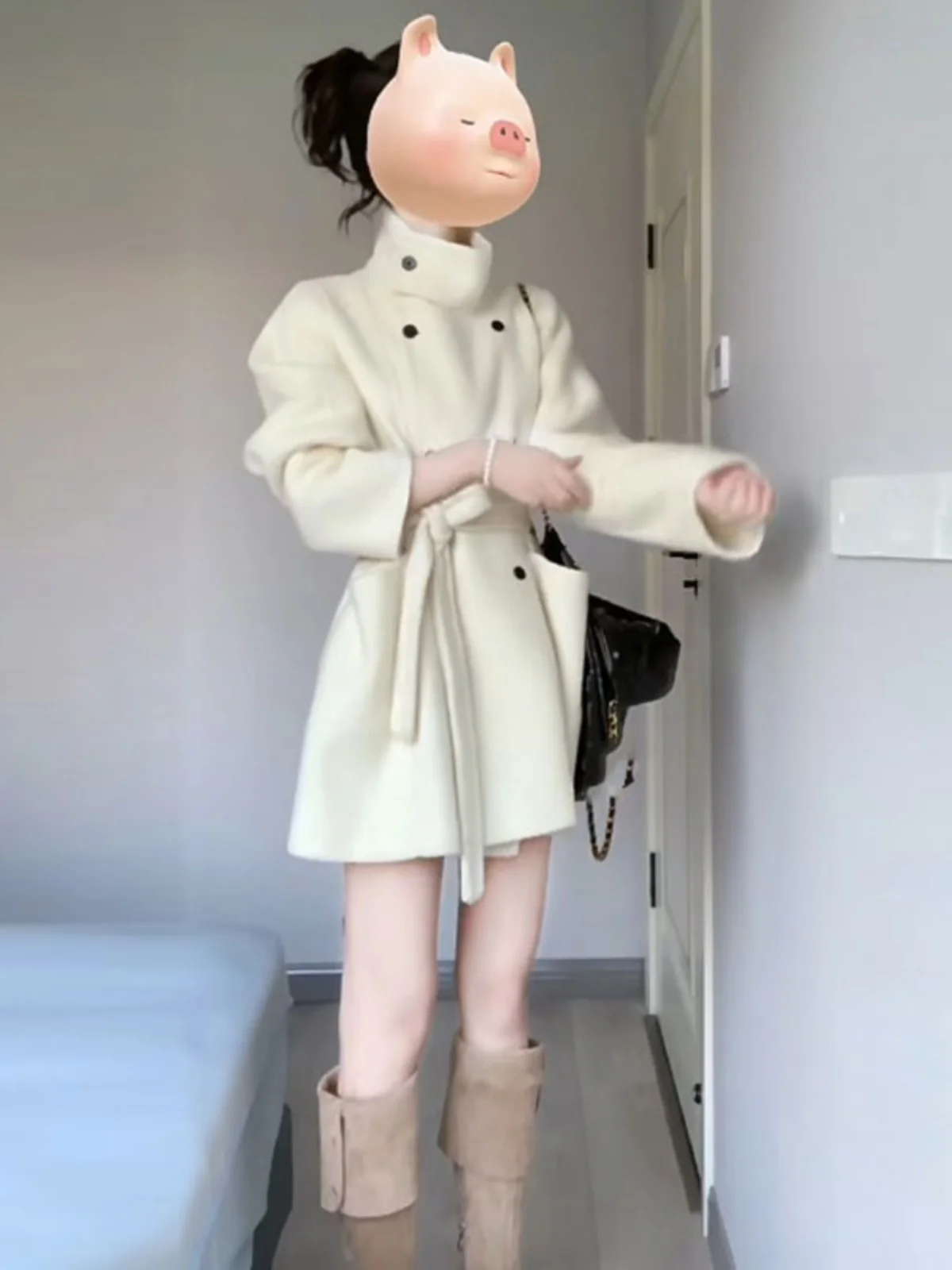 Spring New Sle Mid-Length Woolen Coat Waist-Cinching Belt Korean Version High-End Sensation Beautiful Commute Simple Loose Fit
Spring New Sle Mid-Length Woolen Coat Waist-Cinching Belt Korean Version High-End Sensation Beautiful Commute Simple Loose Fit
