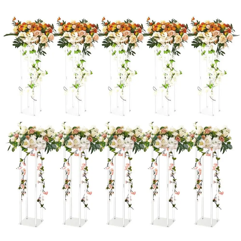 10PCS 23.6inch Acrylic Vase Column Geometric Centerpiece Stands Floral Display Rack for Weddings Home Party Events
10PCS 23.6inch Acrylic Vase Column Geometric Centerpiece Stands Floral Display Rack for Weddings Home Party Events