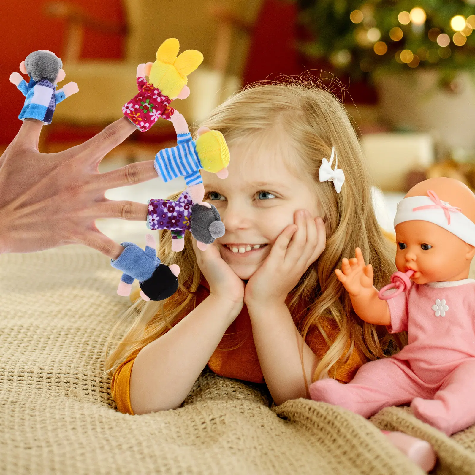 6Pcs Family Hand Puppet Soft Comfortable Role-Play Storytelling Puppets for Imaginative Play Communication Motor Skills
6Pcs Family Hand Puppet Soft Comfortable Role-Play Storytelling Puppets for Imaginative Play Communication Motor Skills