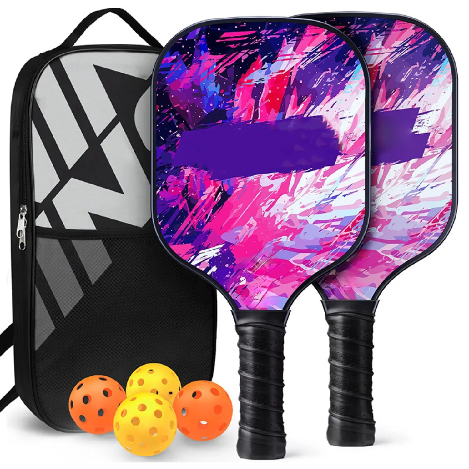 Pickleball Paddles Set of 2 with 4 Pickleball Balls and Pickleball Bag, Fiberglass Pickle Ball Rackets 2 Pack for Beginner
Pickleball Paddles Set of 2 with 4 Pickleball Balls and Pickleball Bag, Fiberglass Pickle Ball Rackets 2 Pack for Beginner