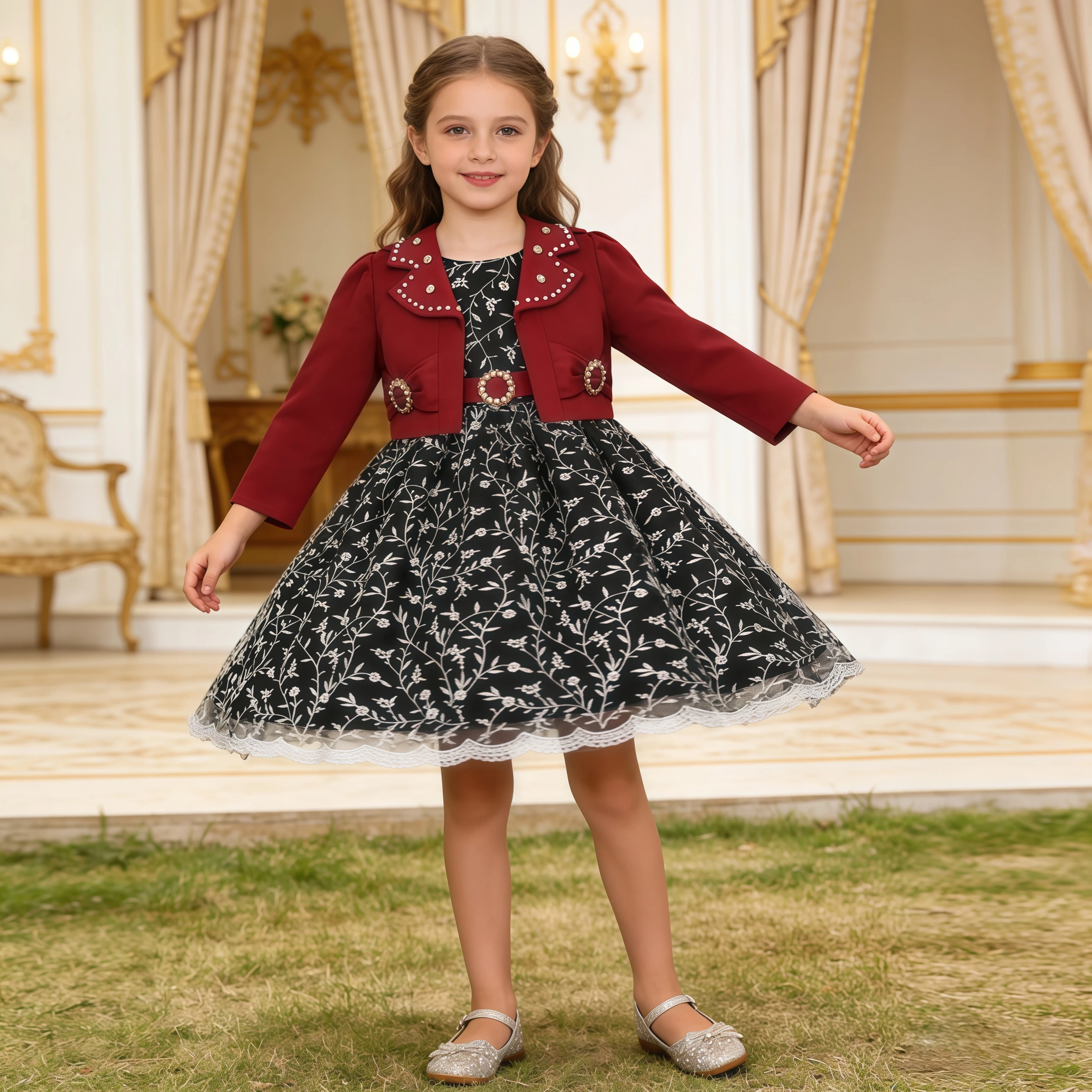 Роскошное праздничное платье для детей, платье принцессы с вышивкой, кружевом и жемчугом для девочек, бальное платье для дня рождения, свадьбы, фестиваля, выступления
Роскошное праздничное платье для детей, платье принцессы с вышивкой, кружевом и жемчугом для девочек, бальное платье для дня рождения, свадьбы, фестиваля, выступления