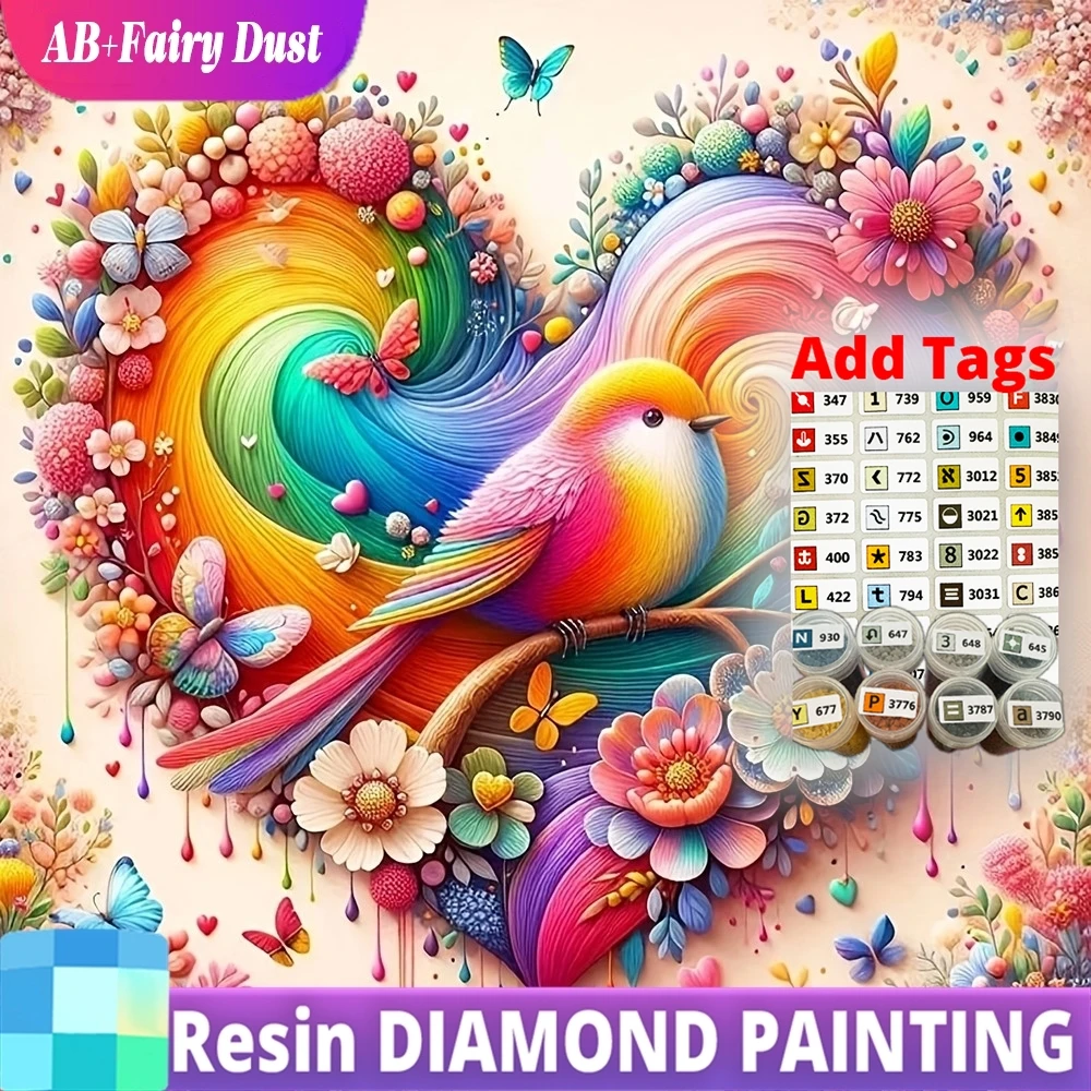 Resin Fairy Dust AB Diamond Painting Hummingbird Full Drill Mosaic Heart 5D DIY Embroidery Animal Picture Of Rhinestones Home De
Resin Fairy Dust AB Diamond Painting Hummingbird Full Drill Mosaic Heart 5D DIY Embroidery Animal Picture Of Rhinestones Home De