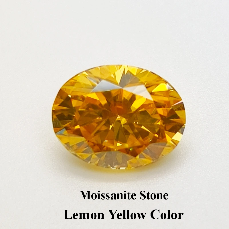Moissanite Loose Oval Cut Lemon Yellow Color Diamond Lab Grow Gemstone Jewelry Making Materials with GRA Certificate
Moissanite Loose Oval Cut Lemon Yellow Color Diamond Lab Grow Gemstone Jewelry Making Materials with GRA Certificate