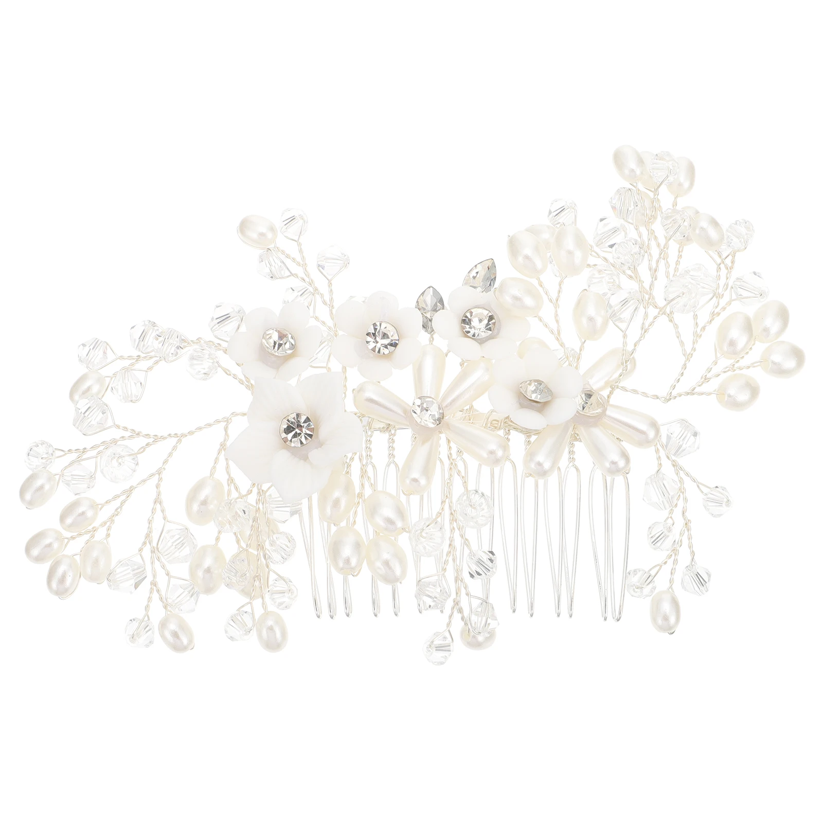 Flower Rhinestone Comb Hair Accessories Women Wedding Pearl Plastic Brides Lightweight Comfortable Bright Luster Decorative
Flower Rhinestone Comb Hair Accessories Women Wedding Pearl Plastic Brides Lightweight Comfortable Bright Luster Decorative