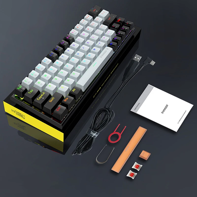 Gamer Mechanical Keyboards Wired 2.4G Wilreless USB Receiver Bt RGB 63 Keys Mini Gaming Keyboard for Office Students Boys Girls
Gamer Mechanical Keyboards Wired 2.4G Wilreless USB Receiver Bt RGB 63 Keys Mini Gaming Keyboard for Office Students Boys Girls