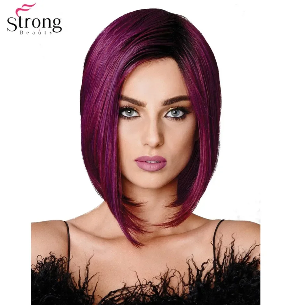 StrongBeauty Short Bob Synthetic Hair Wig Burgundy Purple Medium Bob Hairstyle Natural Wig for Women
StrongBeauty Short Bob Synthetic Hair Wig Burgundy Purple Medium Bob Hairstyle Natural Wig for Women