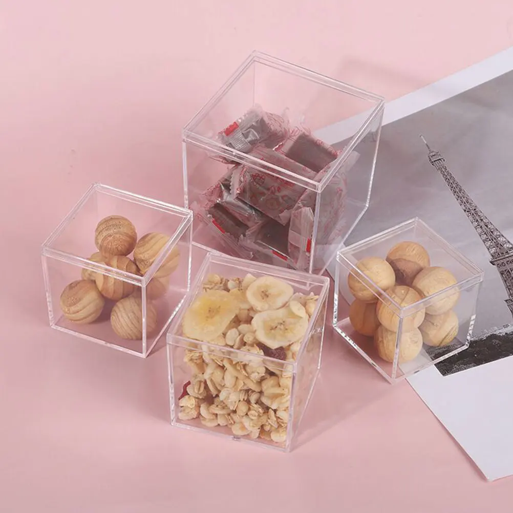 4pcs Transparent Plastic Boxes Square Packing Candy Storage Biscuits Gift Container Bags Jewelry Organizer Party Favor
4pcs Transparent Plastic Boxes Square Packing Candy Storage Biscuits Gift Container Bags Jewelry Organizer Party Favor