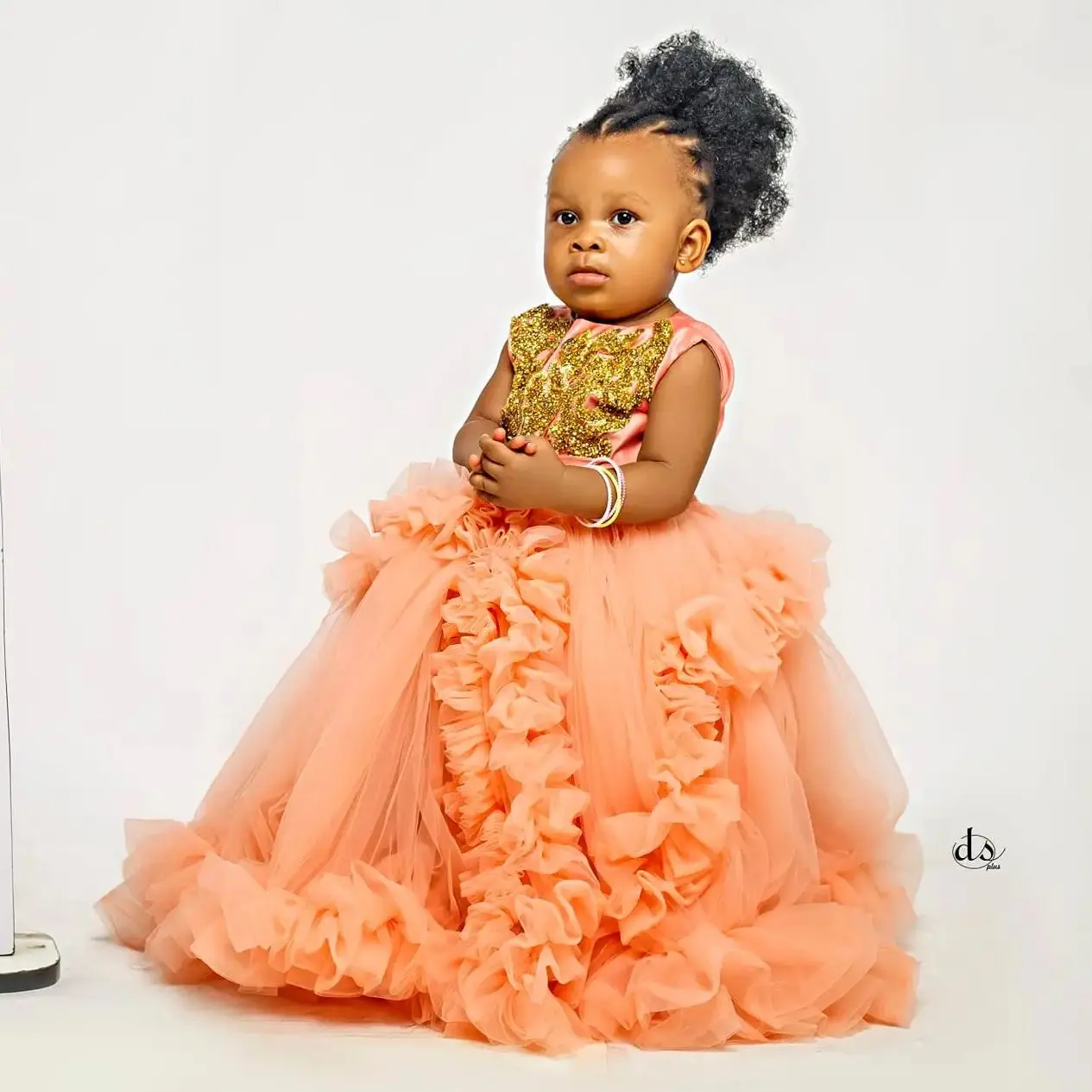 Ruffles Peach Kids Birthday Party Dresses Customized Beaded Flower Girl Dresses for Wedding Baby Girls Prom for Photoshoot
Ruffles Peach Kids Birthday Party Dresses Customized Beaded Flower Girl Dresses for Wedding Baby Girls Prom for Photoshoot