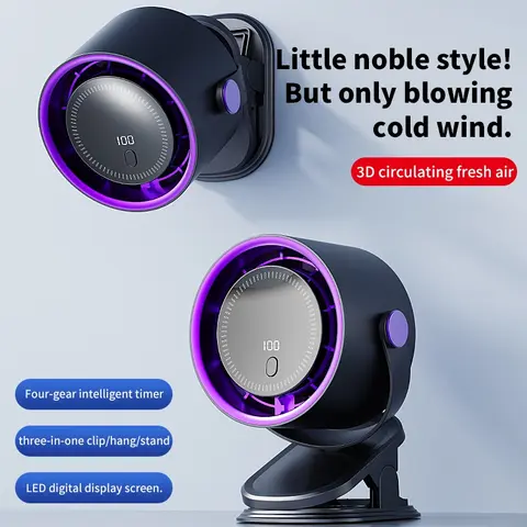 Multi-functional Circulating Fan With Clip 3-in-1 Turbo Fan Electric High-speed Clip Fan 100 levels of free adjustment Mini Fan