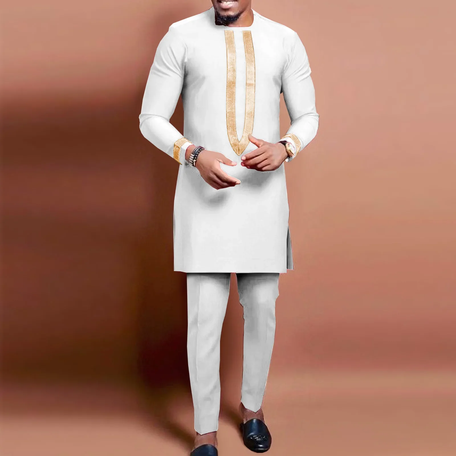 African Clothing for Men Full Sleeve Jacket and Ankara Pants 2 Pieces Outfits Plus Size Formal Wear African Suit A2116050
African Clothing for Men Full Sleeve Jacket and Ankara Pants 2 Pieces Outfits Plus Size Formal Wear African Suit A2116050