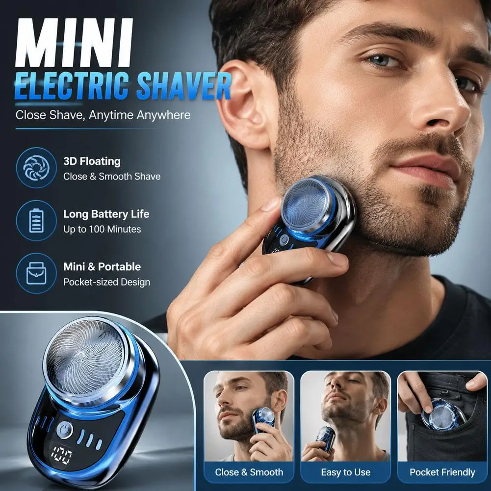 Mini Electric Travel Shaver For Men Pocket Size Micro USB Rechargeable Portable Painless Cordless Trimmer Knife Face Beard Razor
Mini Electric Travel Shaver For Men Pocket Size Micro USB Rechargeable Portable Painless Cordless Trimmer Knife Face Beard Razor