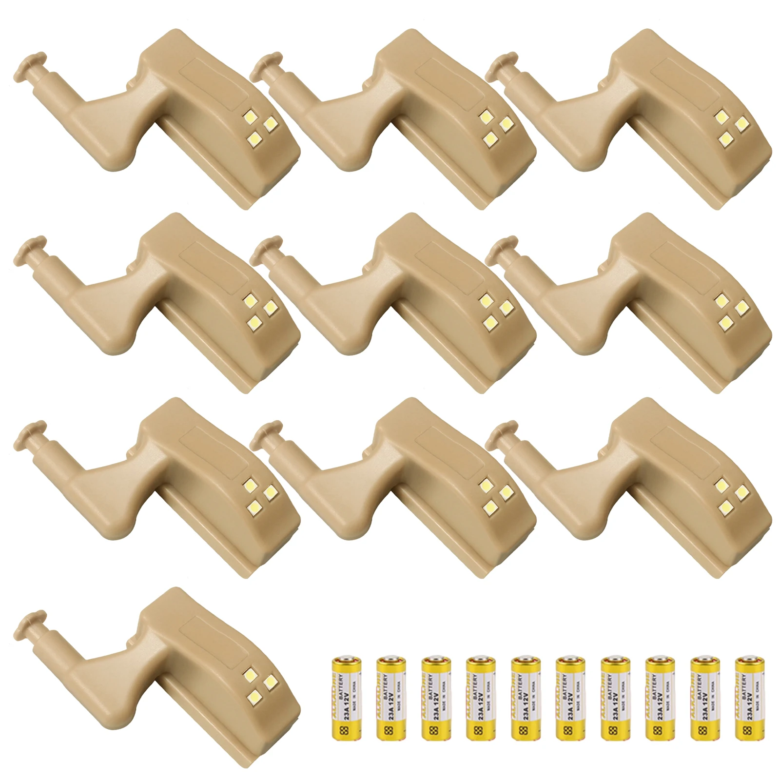10pcs Cabinet Light Hinged Sensor Night Light Battery Powered LED Under ABS 12V DC 23A Furniture Hardware Home Improvement
10pcs Cabinet Light Hinged Sensor Night Light Battery Powered LED Under ABS 12V DC 23A Furniture Hardware Home Improvement