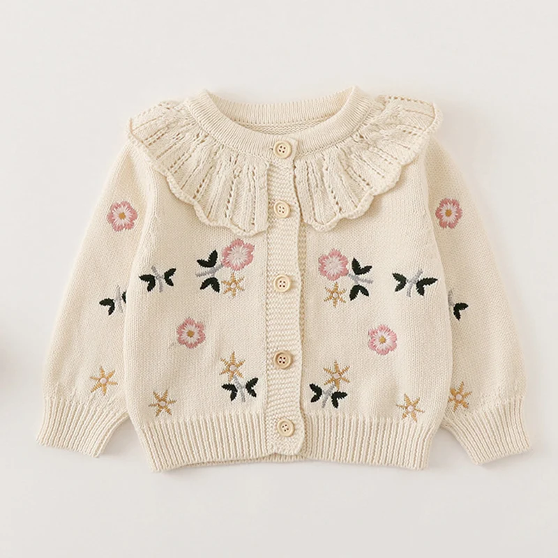Winter Spring Baby Clothing Infant Baby Girls Knitting Cardigan Long Sleeved Floral Embroidery Newborn Baby Girls Sweater Coat
Winter Spring Baby Clothing Infant Baby Girls Knitting Cardigan Long Sleeved Floral Embroidery Newborn Baby Girls Sweater Coat
