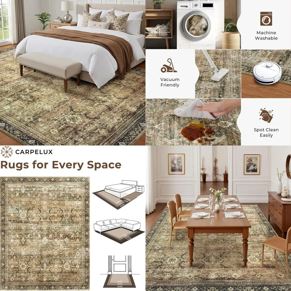 Винтажный коричневый ковер 8x10, большой моющийся ковер для гостиных, коврик для столовой в традиционном фермерском стиле
Винтажный коричневый ковер 8x10, большой моющийся ковер для гостиных, коврик для столовой в традиционном фермерском стиле