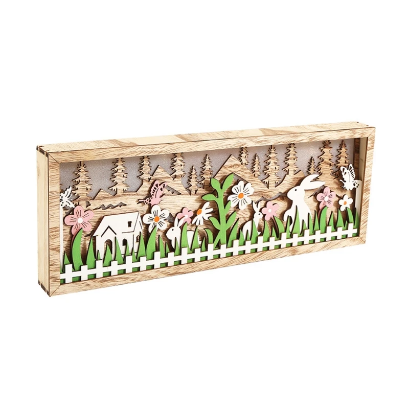 Пасхальный кролик свет деревянный кролик цветы фоторамка светодиодные фонари украшения
Пасхальный кролик свет деревянный кролик цветы фоторамка светодиодные фонари украшения