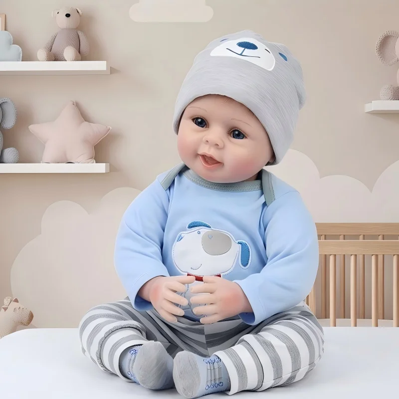 Smiling Reborn Newborn Baby Doll, Ultra-Realistic Skin with Puppy Outfit & Feeding Set, Perfect Gift for Kids
Smiling Reborn Newborn Baby Doll, Ultra-Realistic Skin with Puppy Outfit & Feeding Set, Perfect Gift for Kids