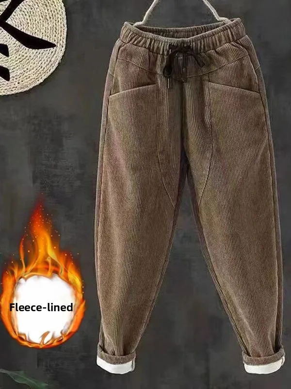 Женские зимние вельветовые брюки Thiened Fce с эластичной талией, свободные, теплые, с бархатной отделкой, прямого кроя, фасона «харлан»
Женские зимние вельветовые брюки Thiened Fce с эластичной талией, свободные, теплые, с бархатной отделкой, прямого кроя, фасона «харлан»