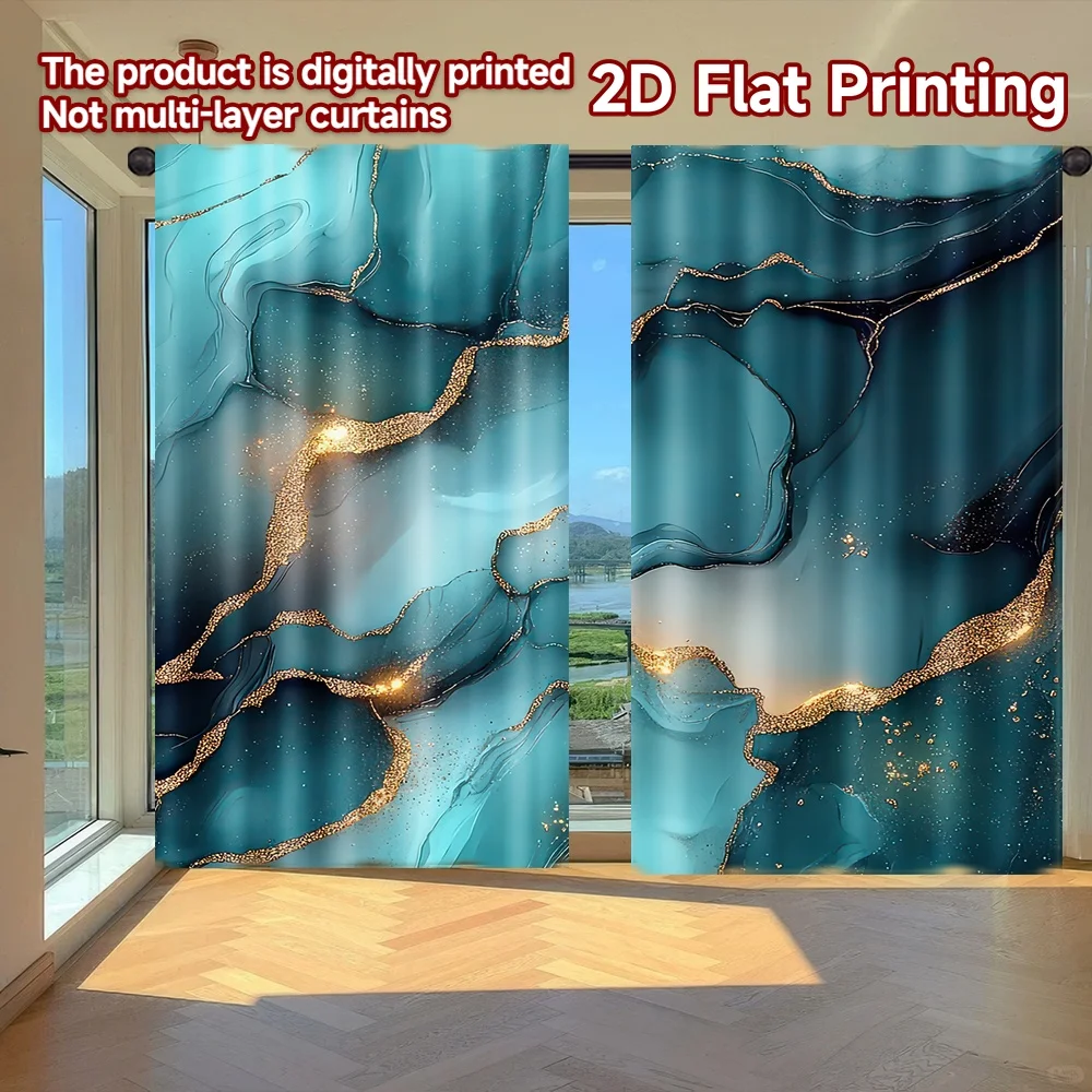 2D flat printing 2pcs Curtain Blue and Gold Waves Digital Printed Polyester Drapes Festive Curtains for Room bedroom wall decor
2D flat printing 2pcs Curtain Blue and Gold Waves Digital Printed Polyester Drapes Festive Curtains for Room bedroom wall decor