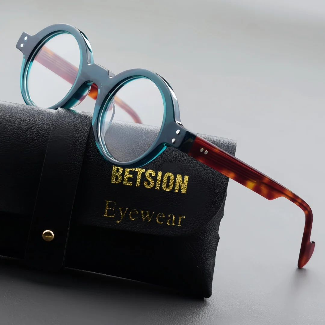 BETSION Vintage Round Acetate Eyeglasses Frame Retro Full-Rim Optical Spectacles Tortoise Colorful Men Women Eyewear #23206
BETSION Vintage Round Acetate Eyeglasses Frame Retro Full-Rim Optical Spectacles Tortoise Colorful Men Women Eyewear #23206